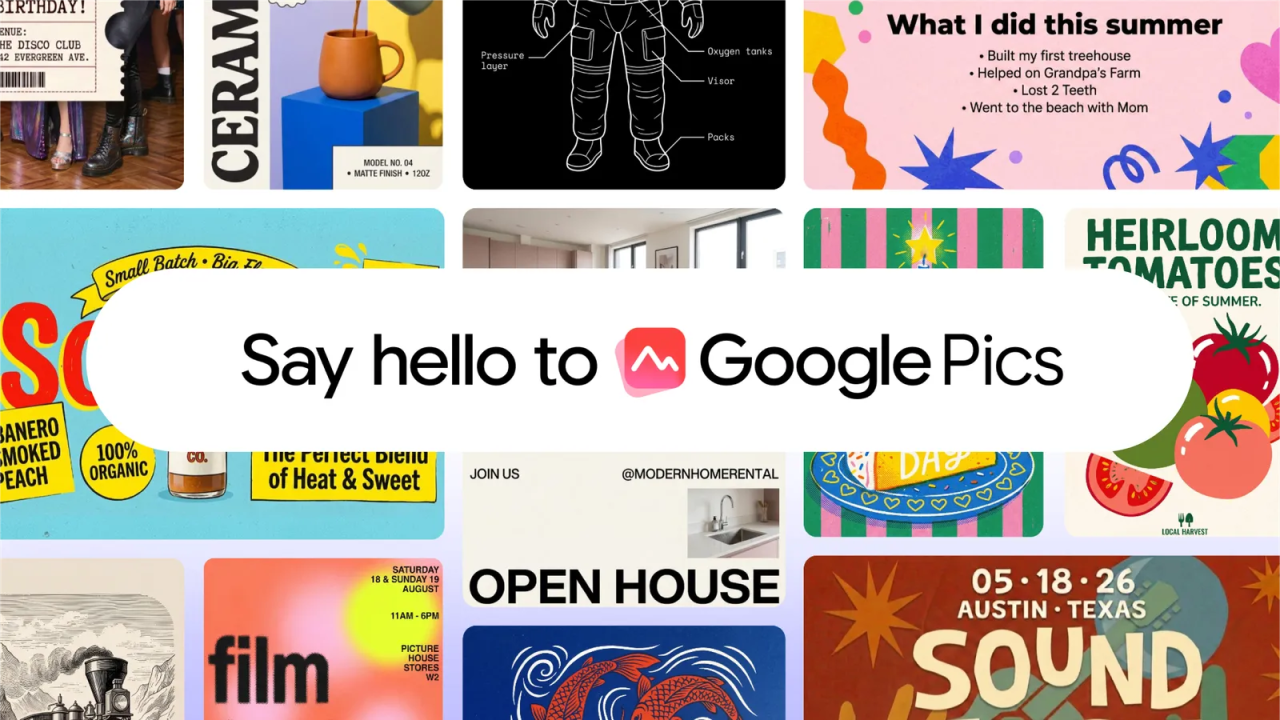 Google lance Google Pics, un nouvel outil d'IA pour concurrencer Canva