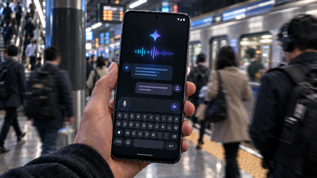 Google développe une fonction de saisie hybride voix et clavier pour Gemini Live
