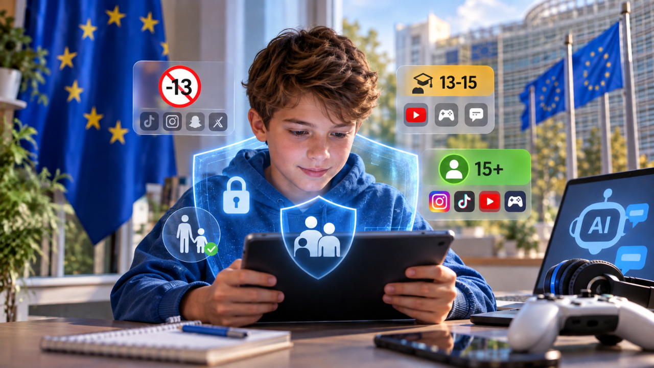 UE : la Commission détaille le projet EU Kids Act pour encadrer l’accès des mineurs aux plateformes numériques