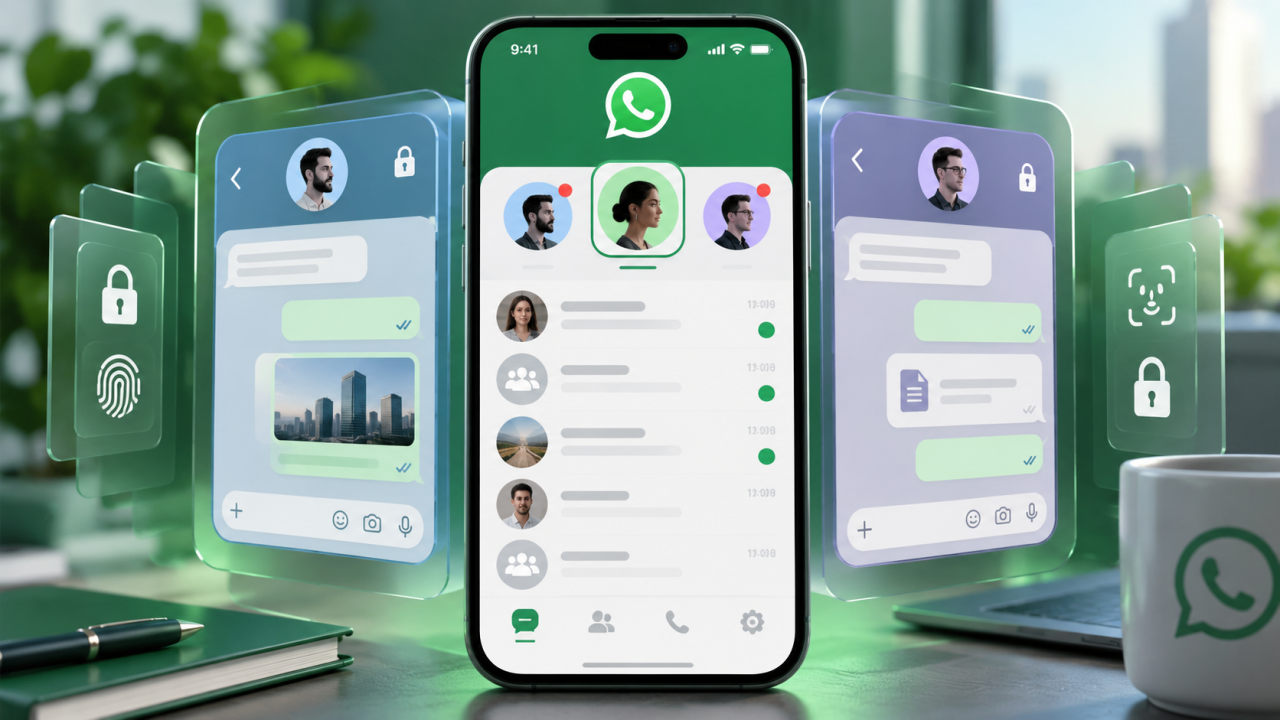 WhatsApp prépare l’extension de sa fonctionnalité multicompte à trois profils sur iOS