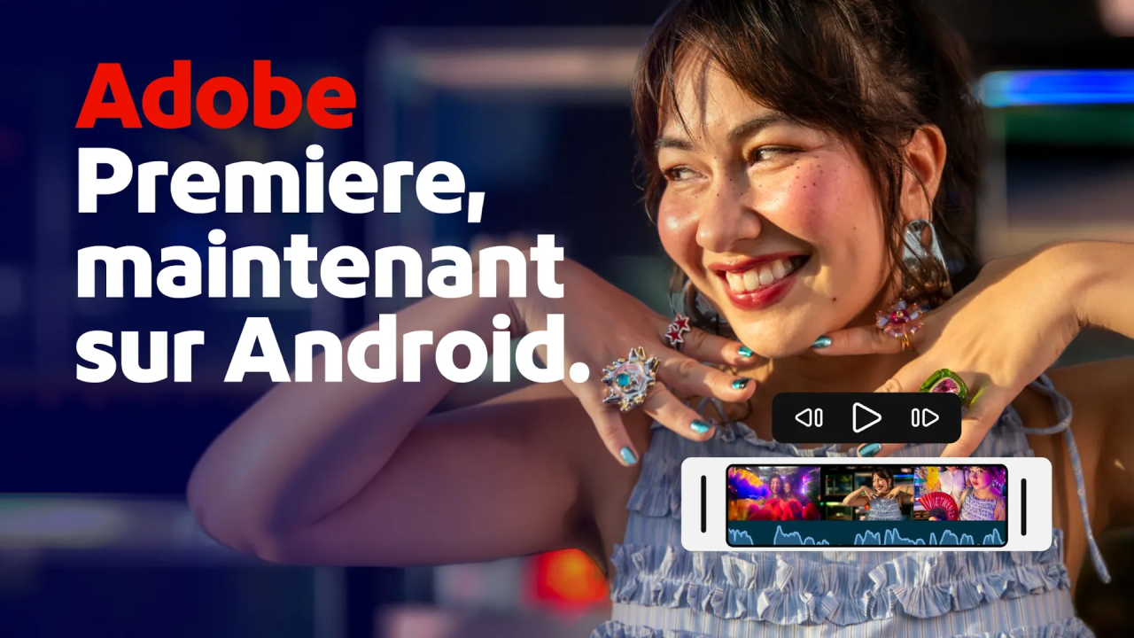Adobe lance Premiere gratuitement sur Android pour concurrencer CapCut