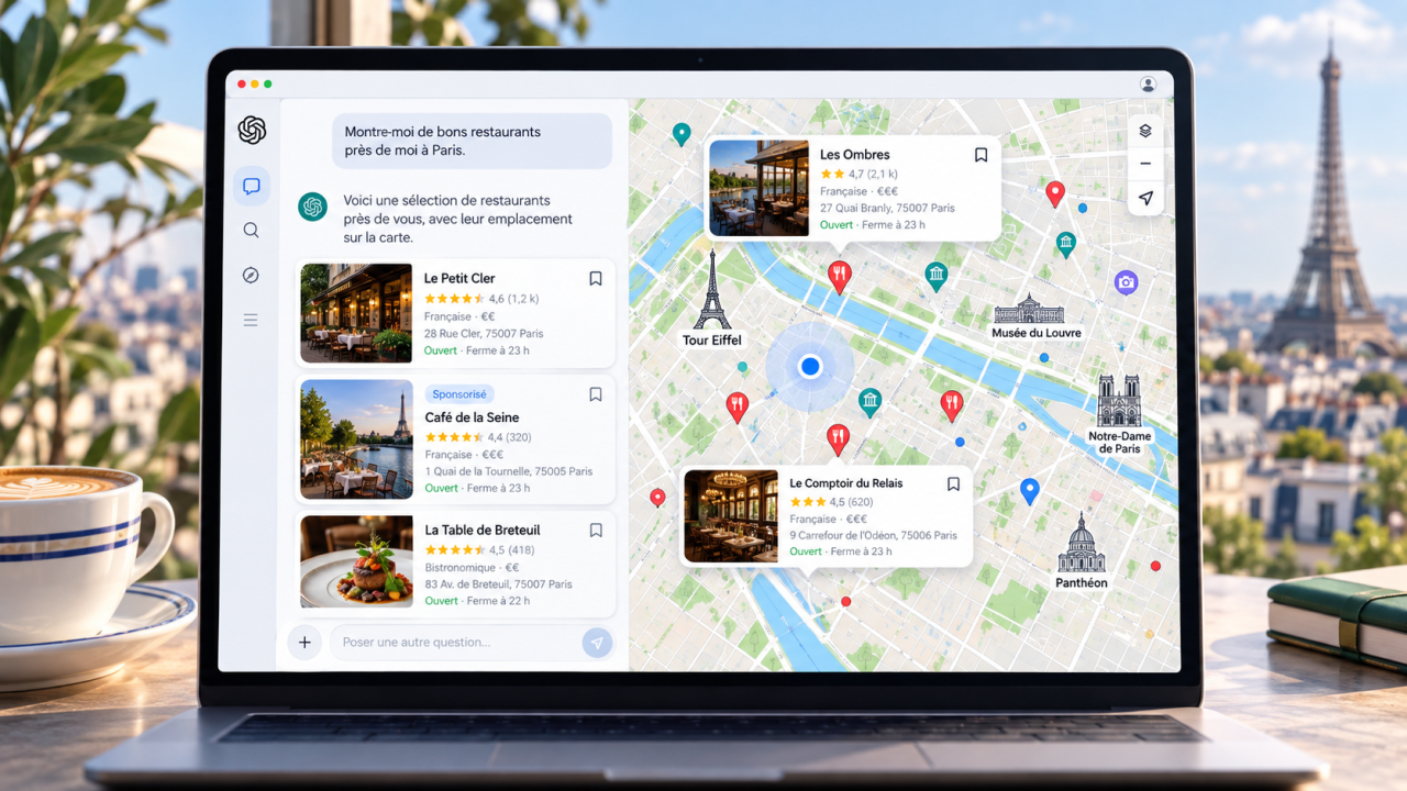 OpenAI lance ChatGPT Maps en France pour concurrencer Google Maps