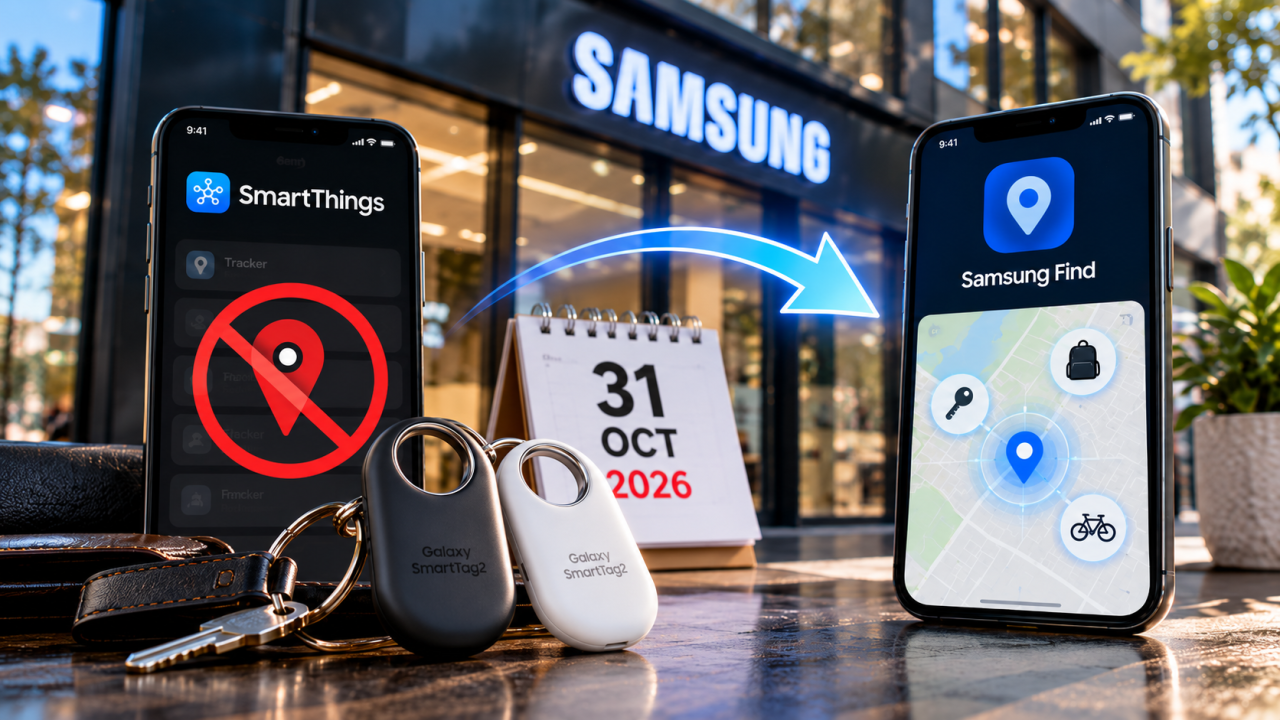 Fin du service Tracker dans SmartThings et migration vers Samsung Find