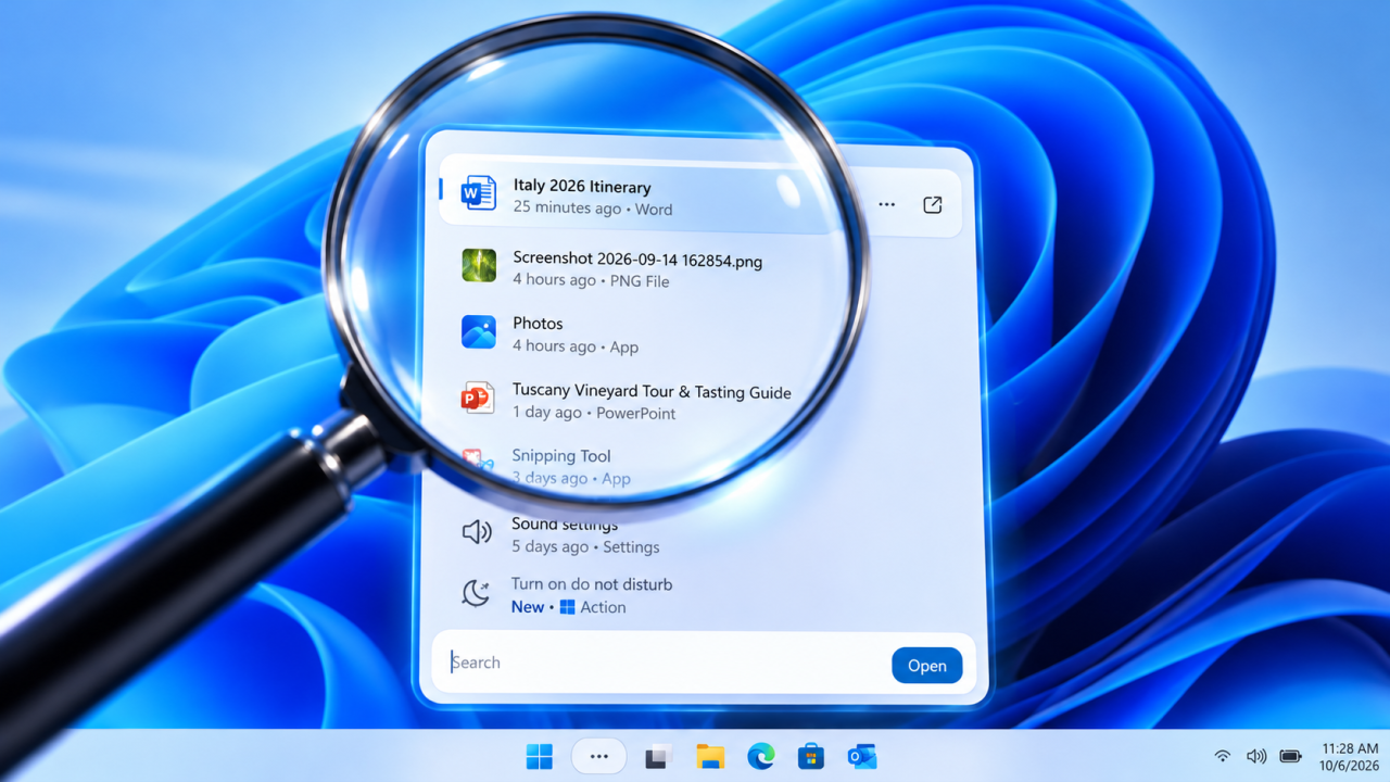 Windows 11 transforme sa barre de recherche en un véritable centre de contrôle et d’actions