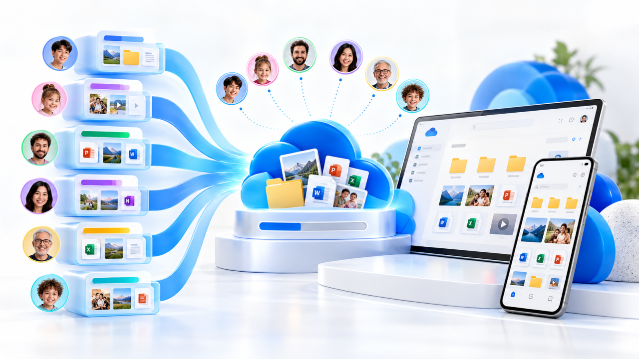 Microsoft 365 réduit le stockage OneDrive partagé à 2 To pour les abonnements familiaux