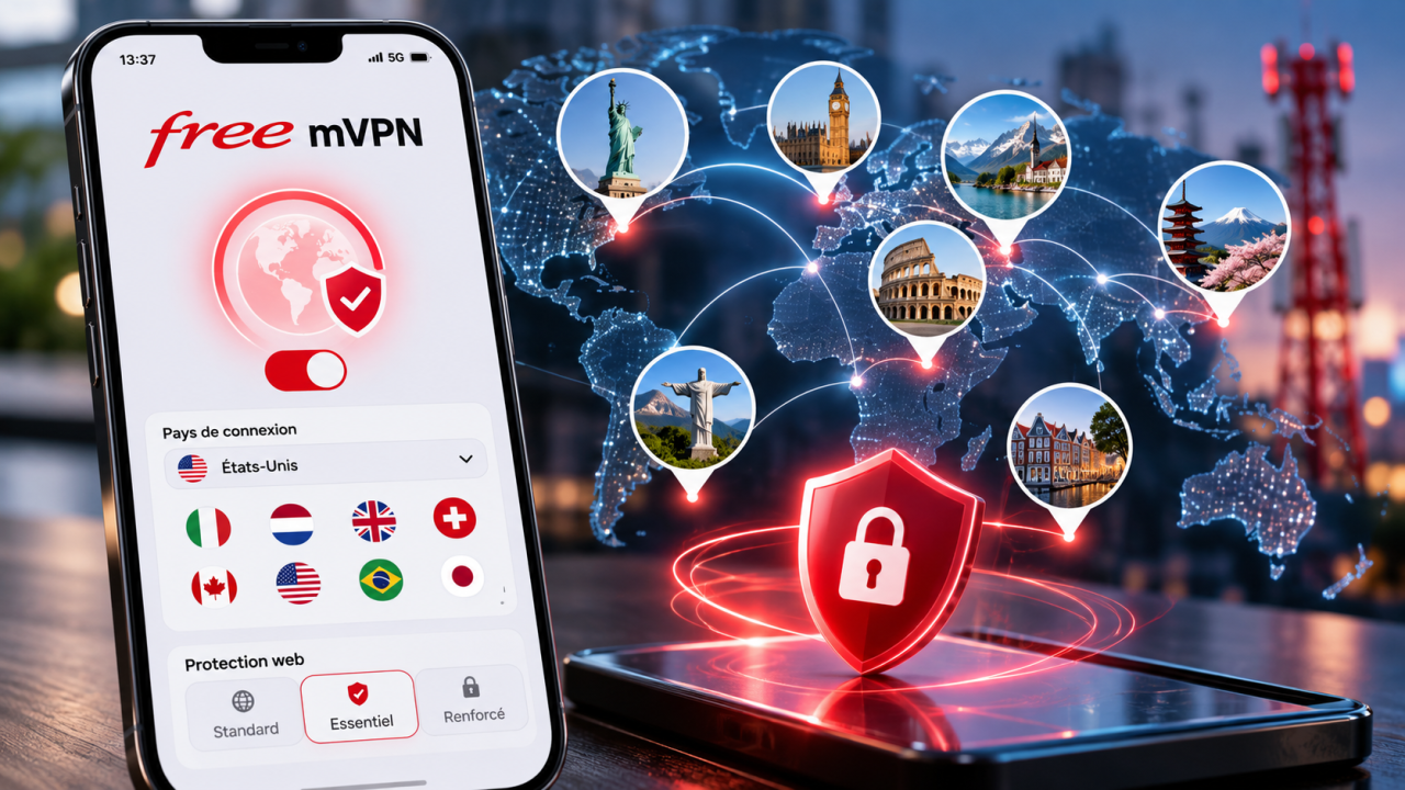 Free améliore son VPN gratuit avec une option de localisation et d’un widget d’accès rapide