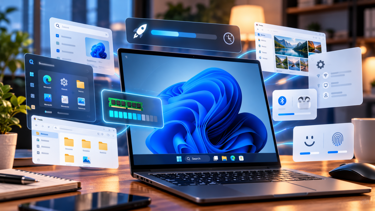 Windows 11 gagne en réactivité et cible particulièrement les PC équipés de 8 Go de RAM